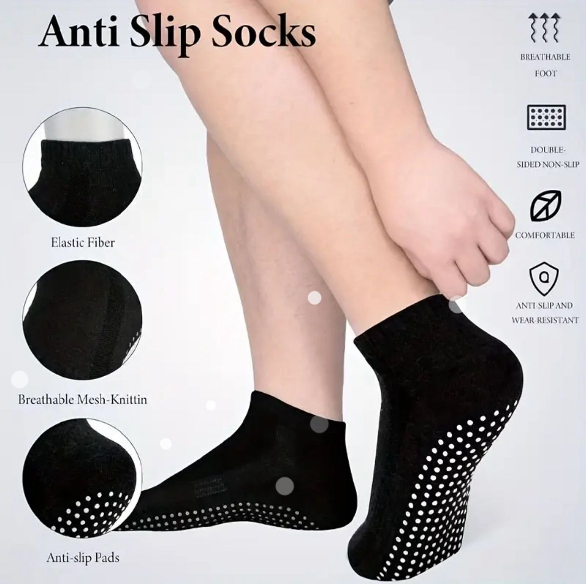 Tawaaf Non-Slip Grip Socks